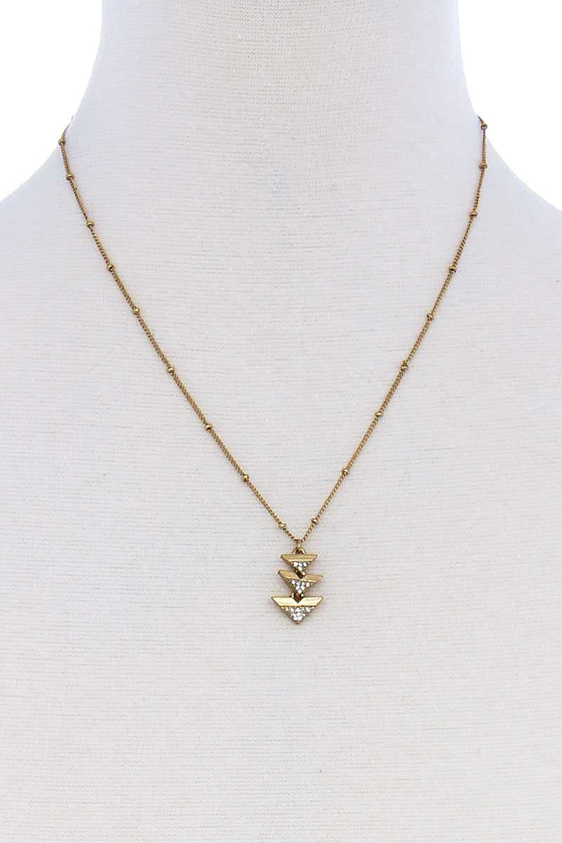 Cute Triple Triangle Pendant Necklace - Absolute Fashion 2020