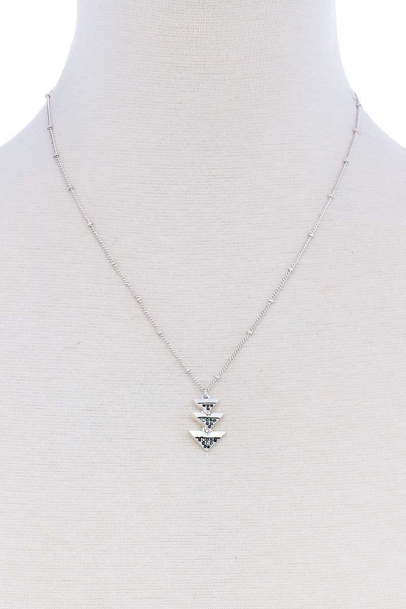 Cute Triple Triangle Pendant Necklace - Absolute Fashion 2020