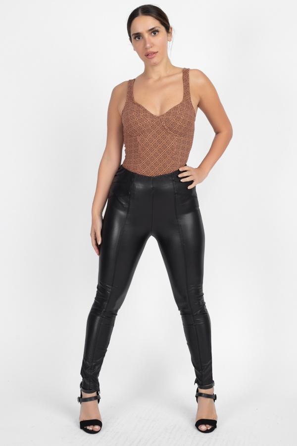 High Waist Faux Leather Pants - Absolute Fashion 2020