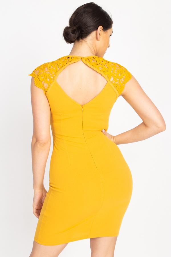 Crochet Lace Cutout Mini Dress - Absolute Fashion 2020