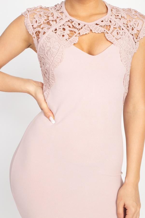 Crochet Lace Cutout Mini Dress - Absolute Fashion 2020