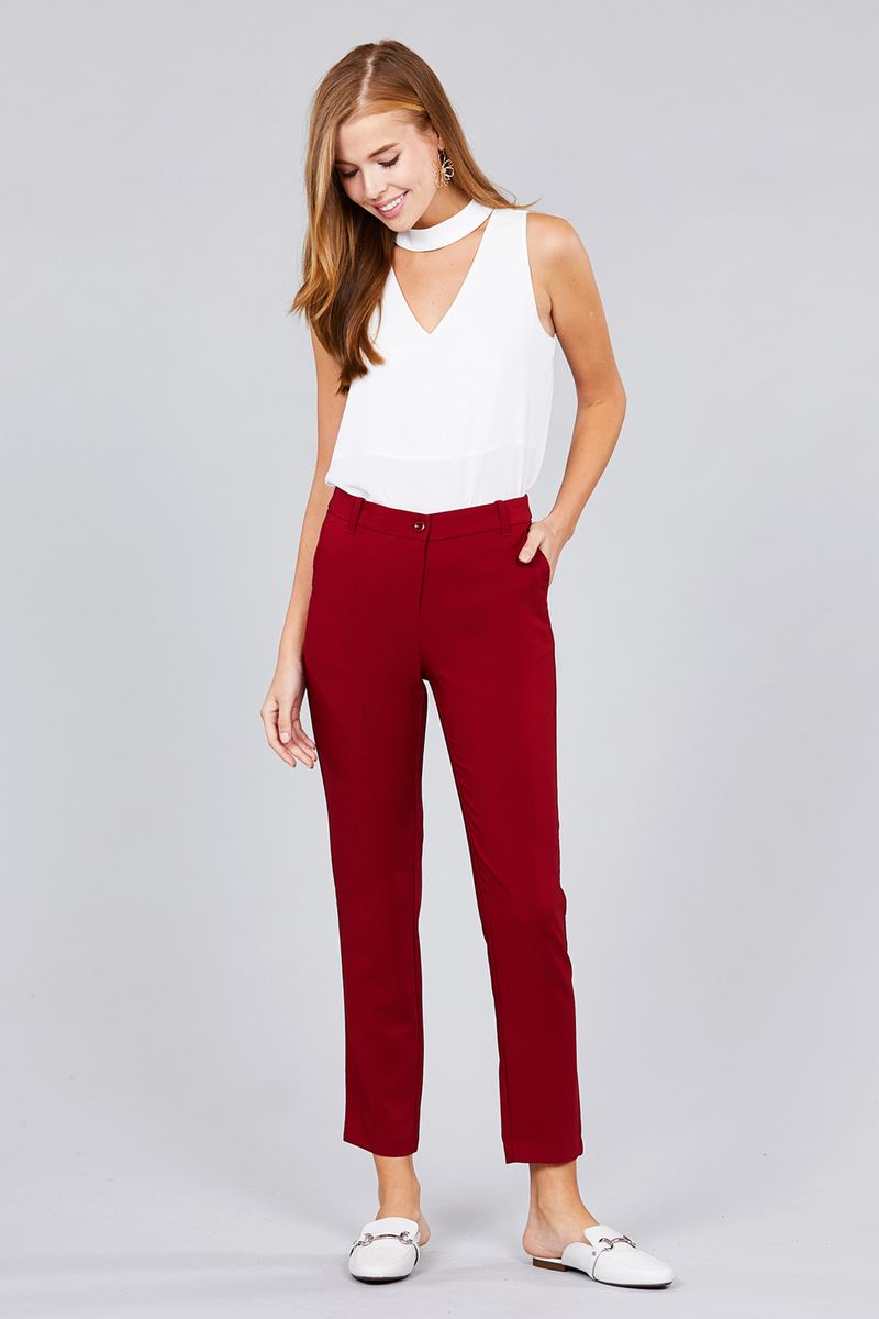 Seam Side Pocket Classic Long Pants - Absolute Fashion 2020