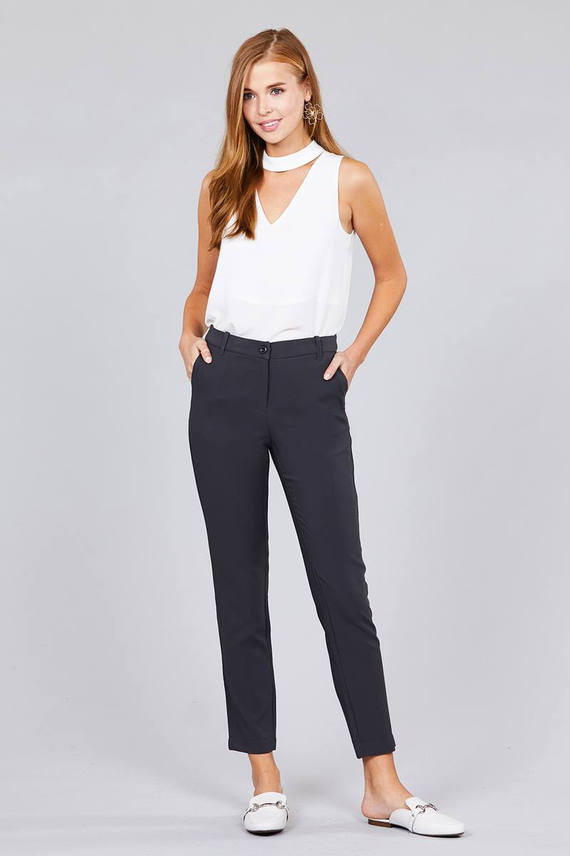 Seam Side Pocket Classic Long Pants - Absolute Fashion 2020