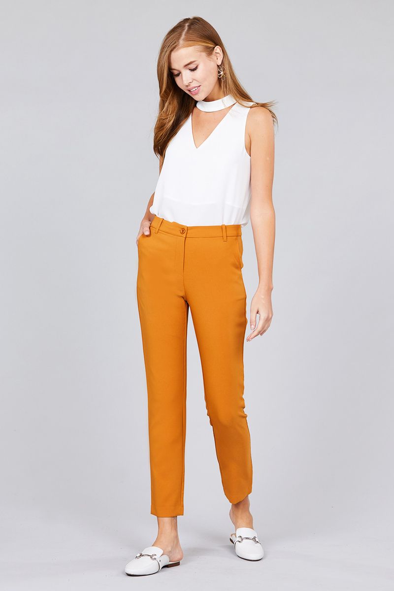 Seam Side Pocket Classic Long Pants - Absolute Fashion 2020