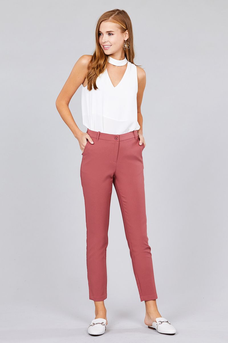 Seam Side Pocket Classic Long Pants - Absolute Fashion 2020