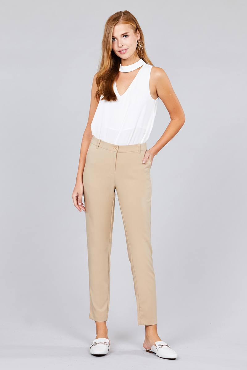 Seam Side Pocket Classic Long Pants - Absolute Fashion 2020