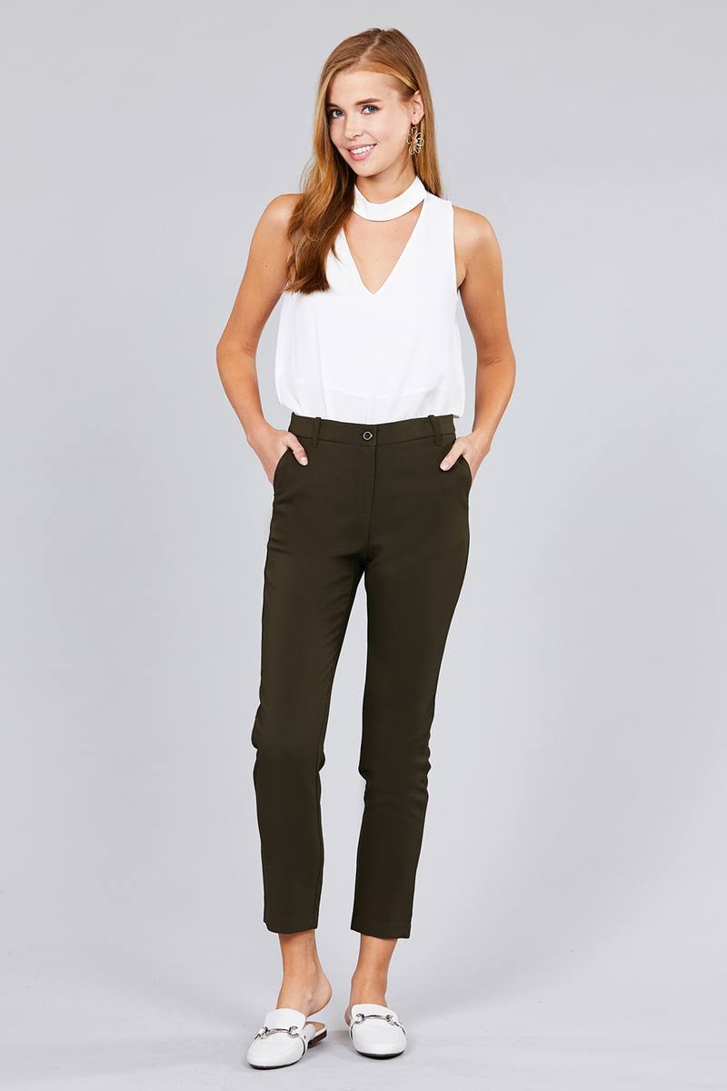 Seam Side Pocket Classic Long Pants - Absolute Fashion 2020