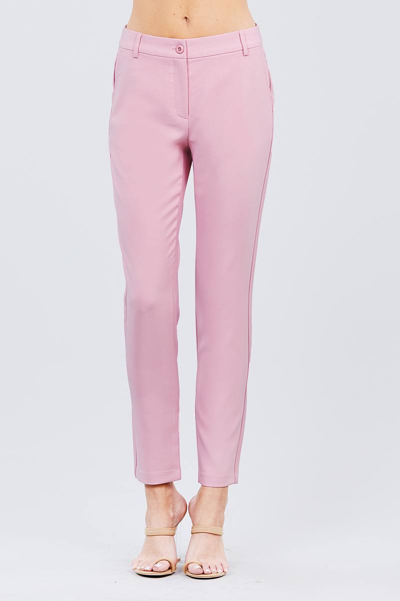 Seam Side Pocket Classic Long Pants - Absolute Fashion 2020