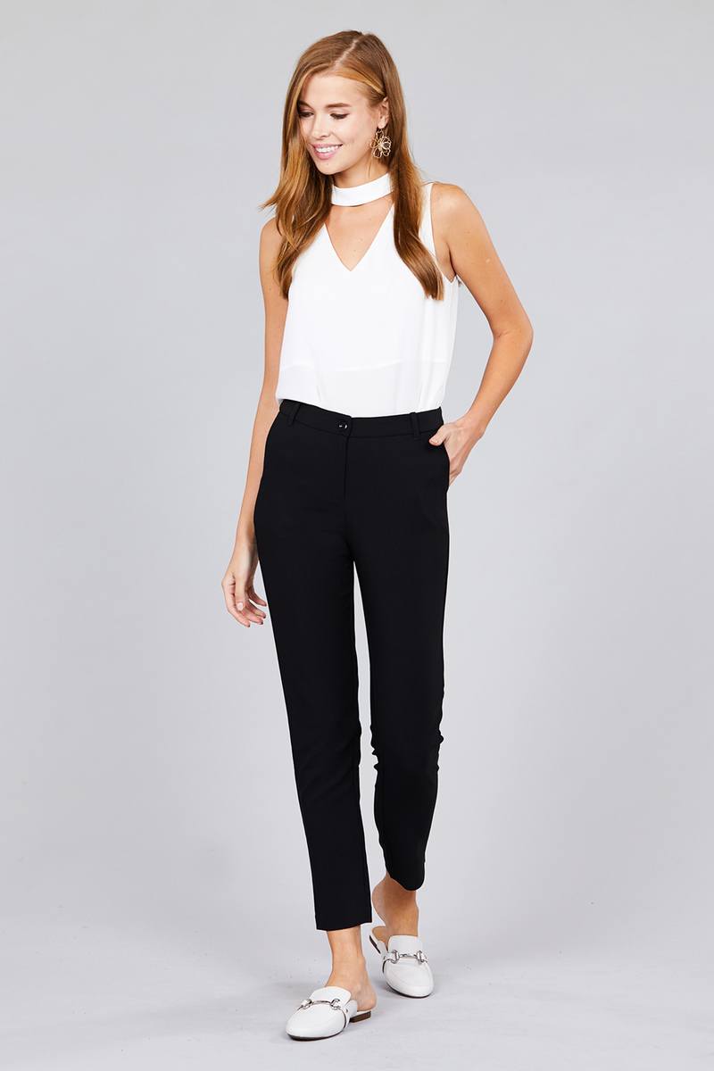 Seam Side Pocket Classic Long Pants - Absolute Fashion 2020