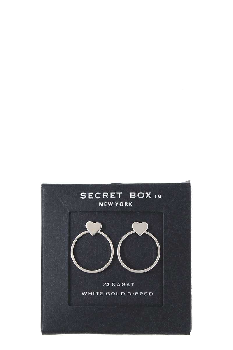Heart Shape Circle Post Drop Earring - Absolute Fashion 2020