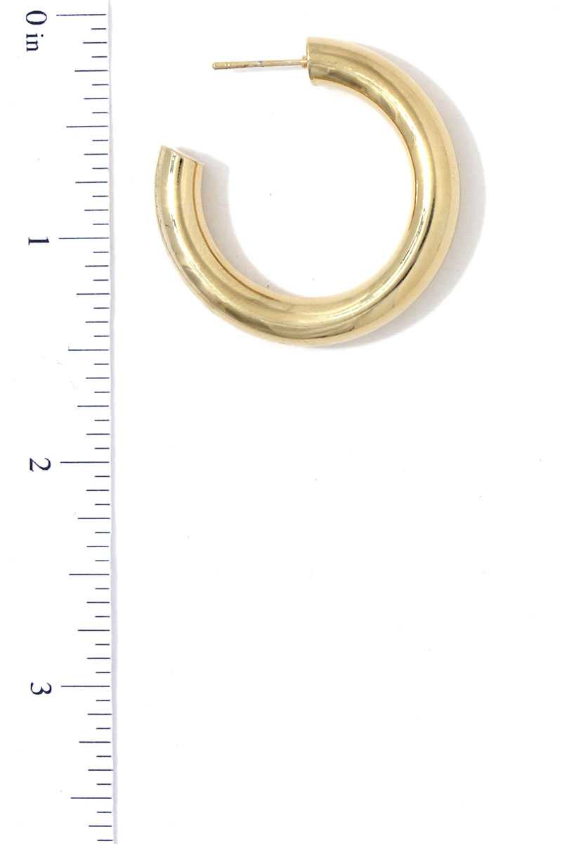 Tube Open Hoop Earring - Absolute Fashion 2020