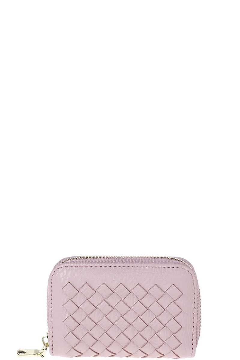 Stylish Zip Around Multi Slots Braided Card Case - Absolute Fashion 2020