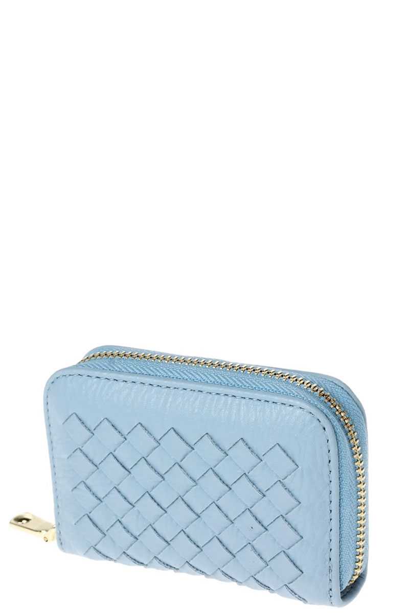 Stylish Zip Around Multi Slots Braided Card Case - Absolute Fashion 2020