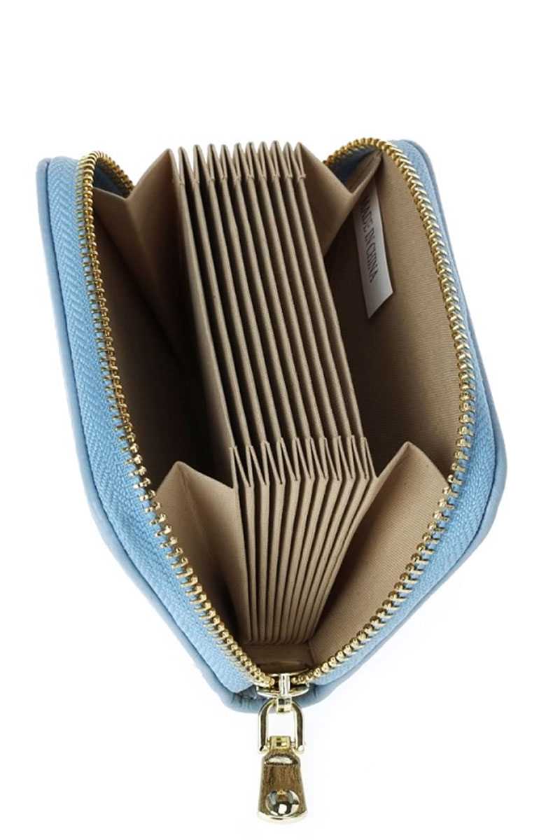 Stylish Zip Around Multi Slots Braided Card Case - Absolute Fashion 2020
