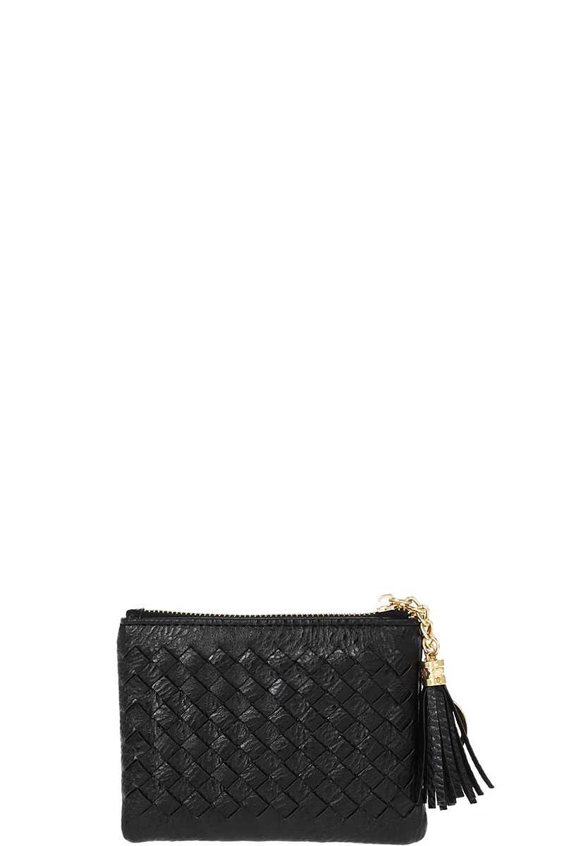 Cute Braided Zip Top Coin Key Wallet - Absolute Fashion 2020