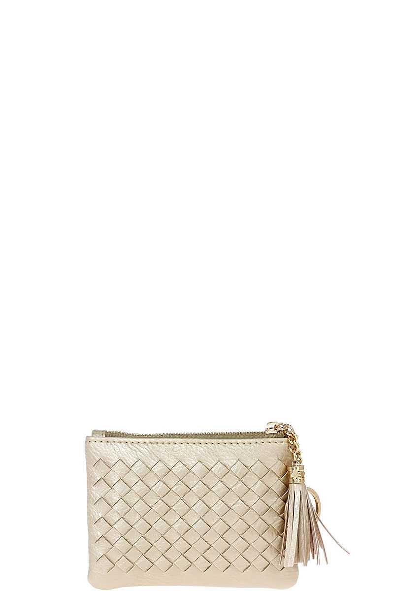 Cute Braided Zip Top Coin Key Wallet - Absolute Fashion 2020