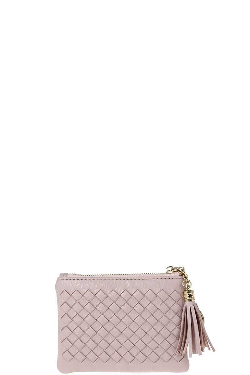 Cute Braided Zip Top Coin Key Wallet - Absolute Fashion 2020