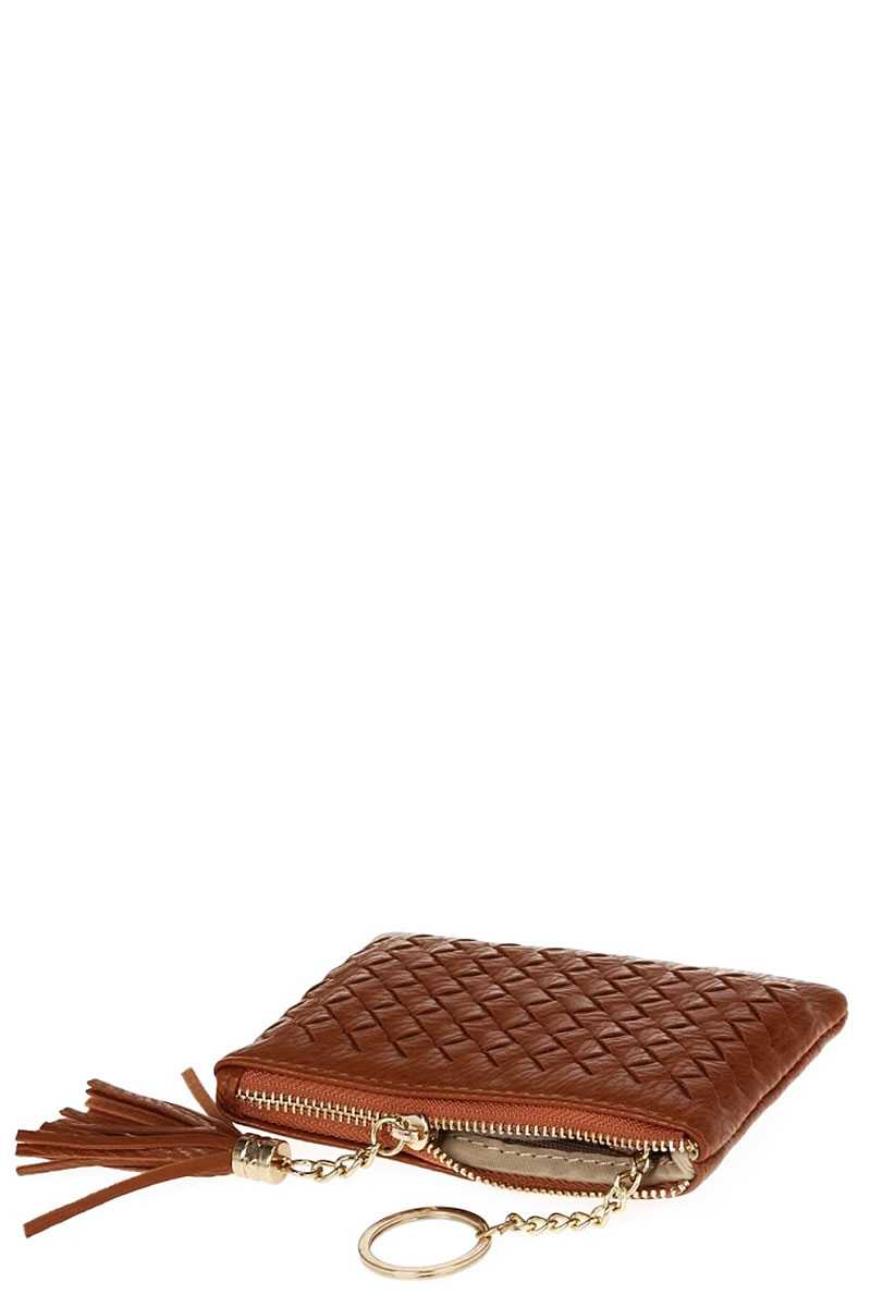 Cute Braided Zip Top Coin Key Wallet - Absolute Fashion 2020