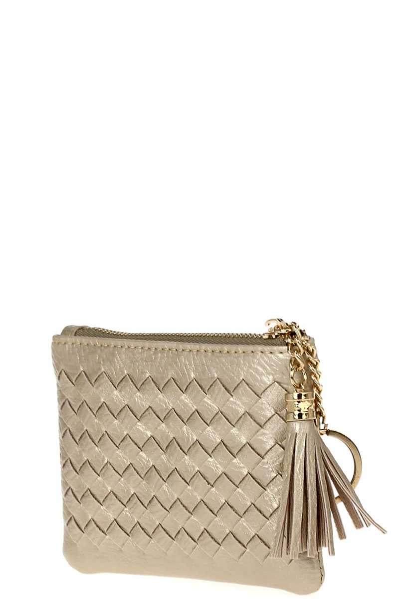 Cute Braided Zip Top Coin Key Wallet - Absolute Fashion 2020