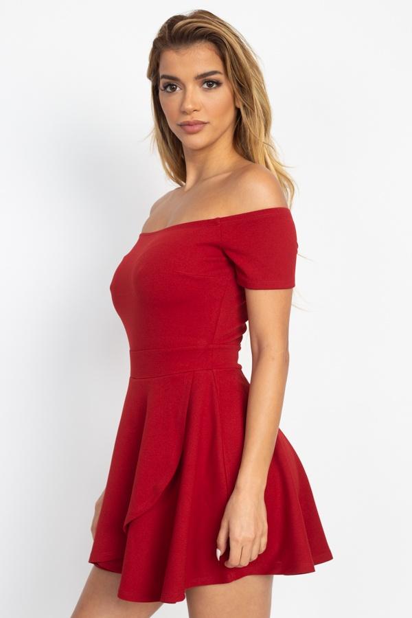 Fit & Flare Off Shoulder Romper - Absolute Fashion 2020