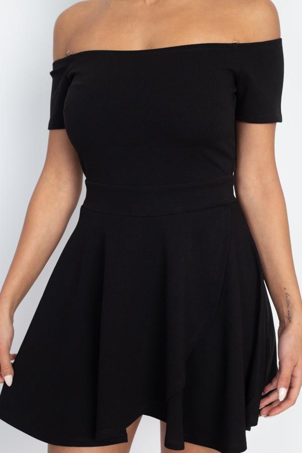 Fit & Flare Off Shoulder Romper - Absolute Fashion 2020