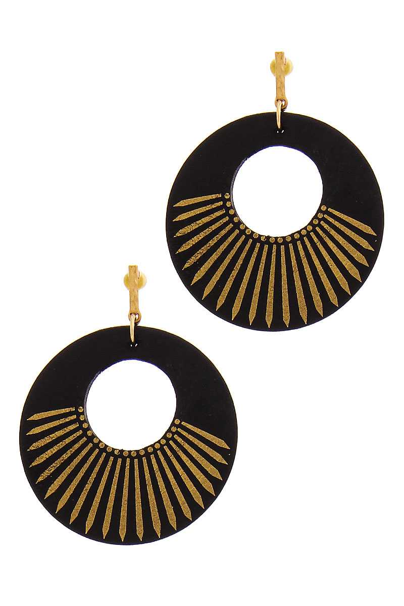 Fashion Wooden Circle Drop Earring - Absolute Fashion 2020