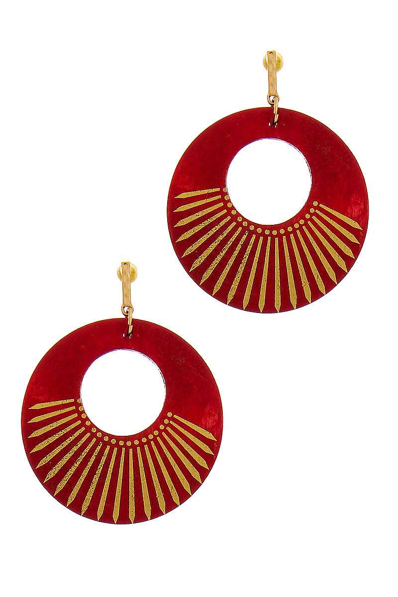 Fashion Wooden Circle Drop Earring - Absolute Fashion 2020