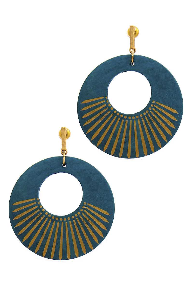 Fashion Wooden Circle Drop Earring - Absolute Fashion 2020