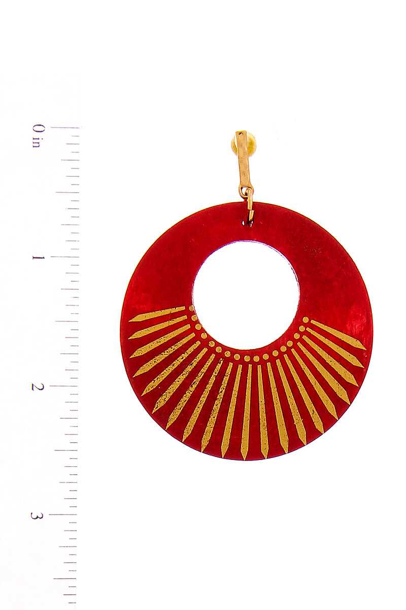 Fashion Wooden Circle Drop Earring - Absolute Fashion 2020