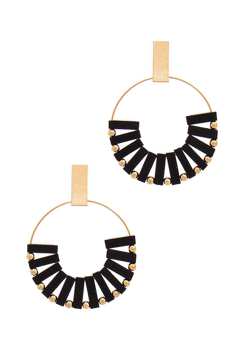 Stylish Wooden Bead Hoop Earring - Absolute Fashion 2020