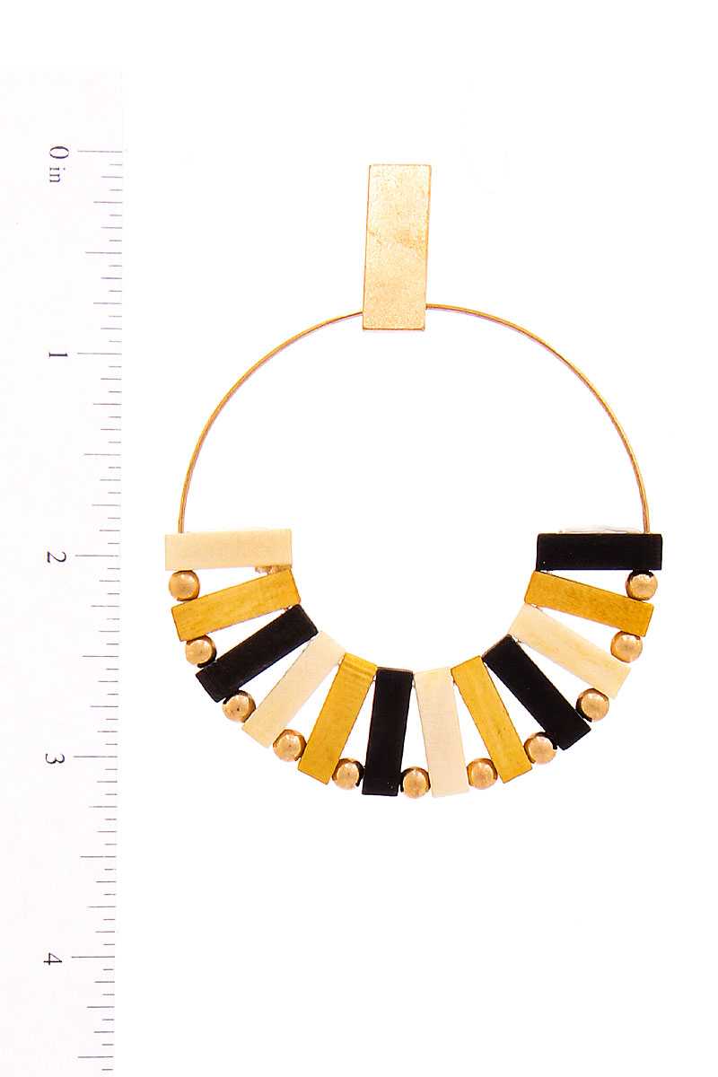 Stylish Wooden Bead Hoop Earring - Absolute Fashion 2020