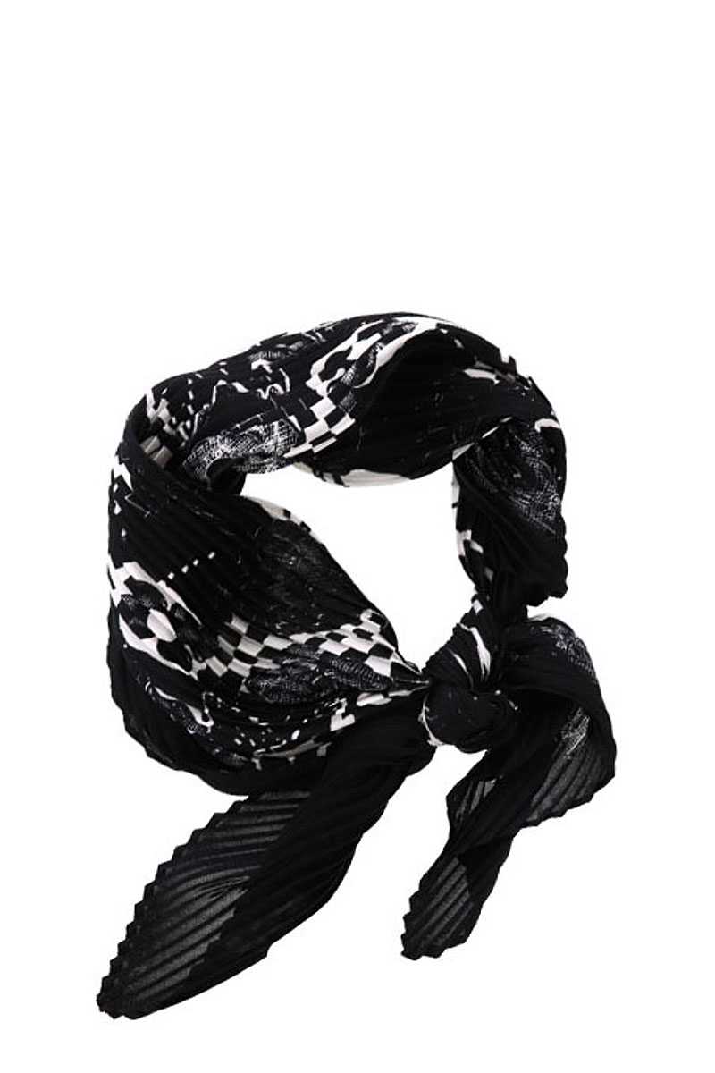 Stylish Pleated Floral Print Bandanna - Absolute Fashion 2020