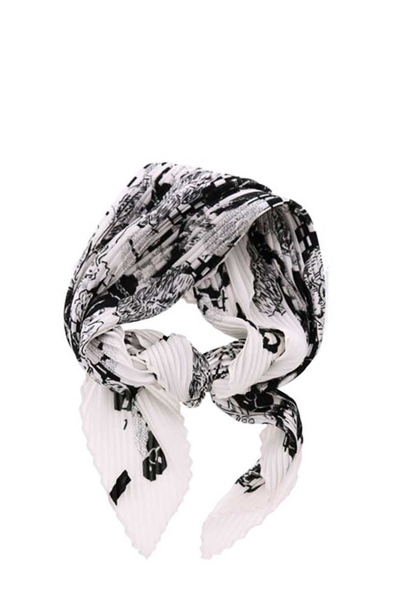 Stylish Pleated Floral Print Bandanna - Absolute Fashion 2020
