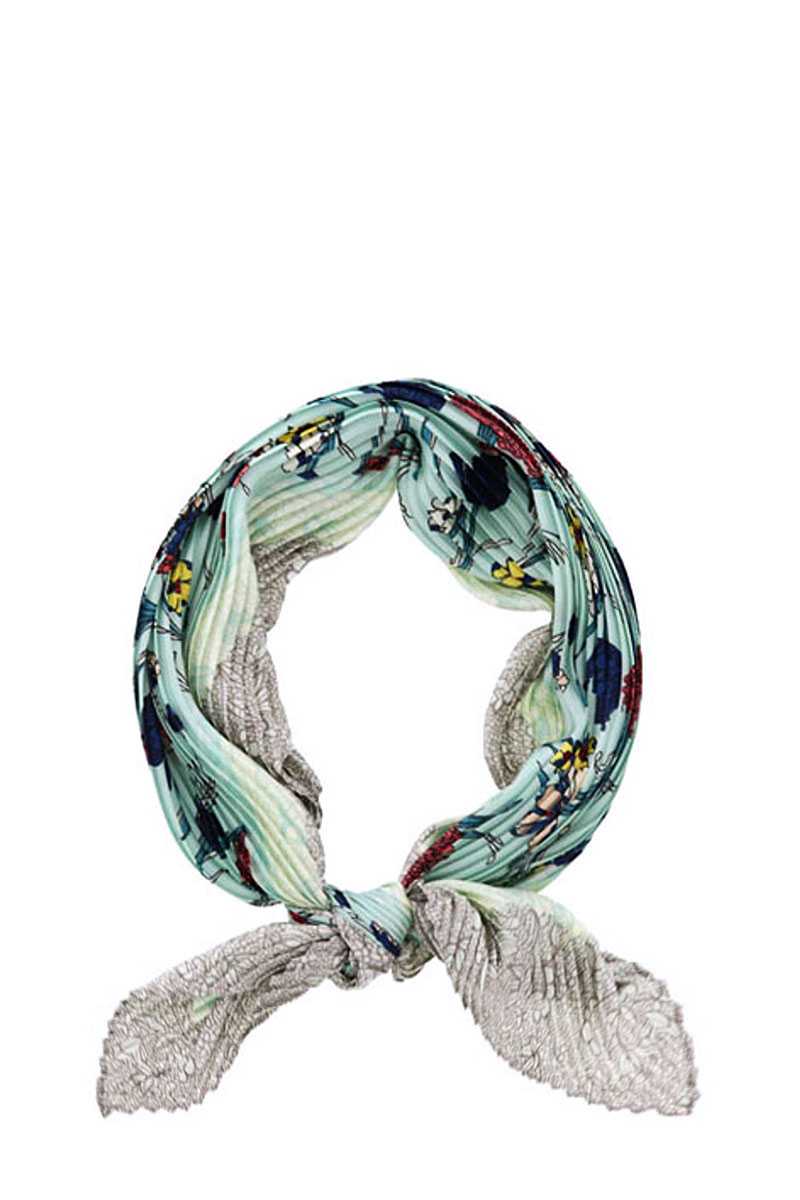 Fashion Floral Print Pleated Bandanna - Absolute Fashion 2020
