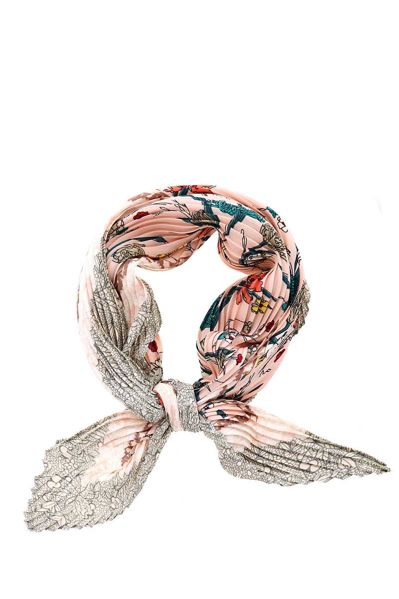 Fashion Floral Print Pleated Bandanna - Absolute Fashion 2020