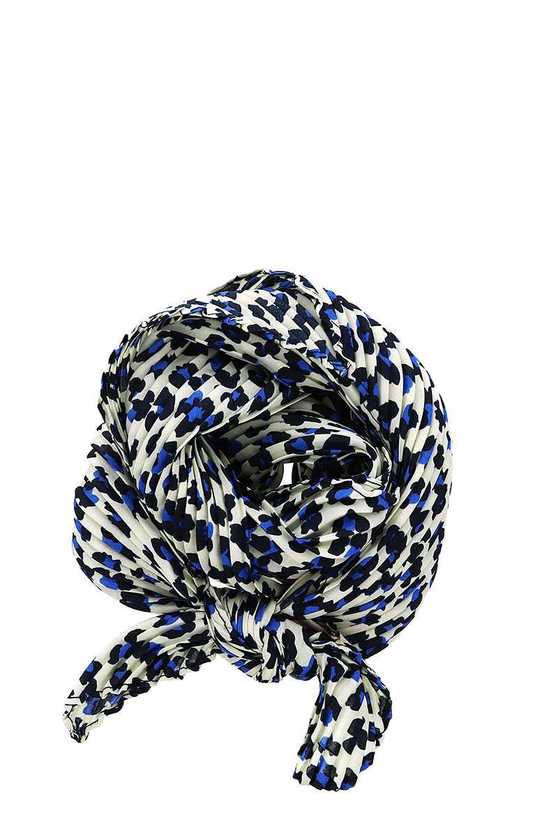 Designer Pleated Leopard Print Scarf - Absolute Fashion 2020