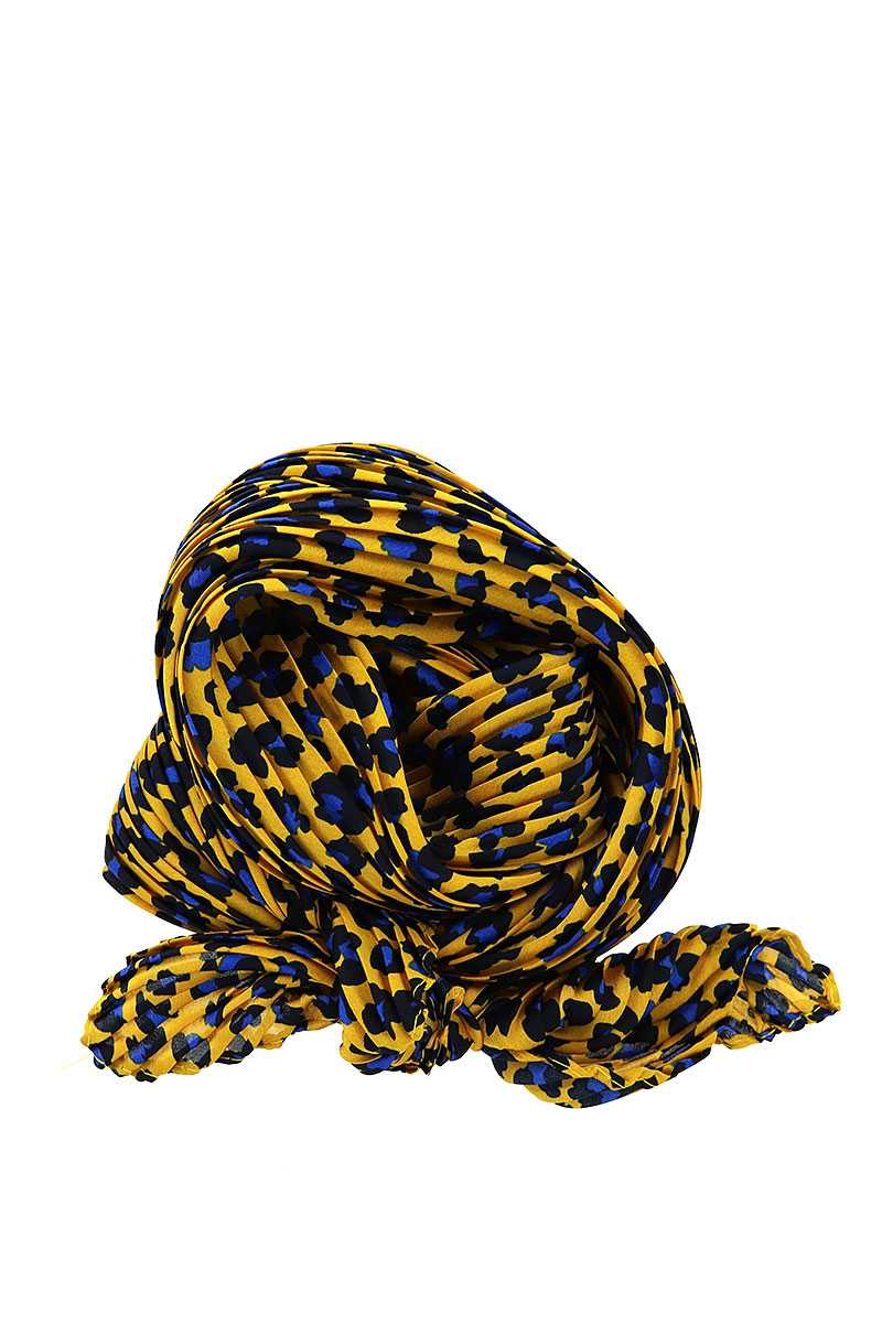 Designer Pleated Leopard Print Scarf - Absolute Fashion 2020