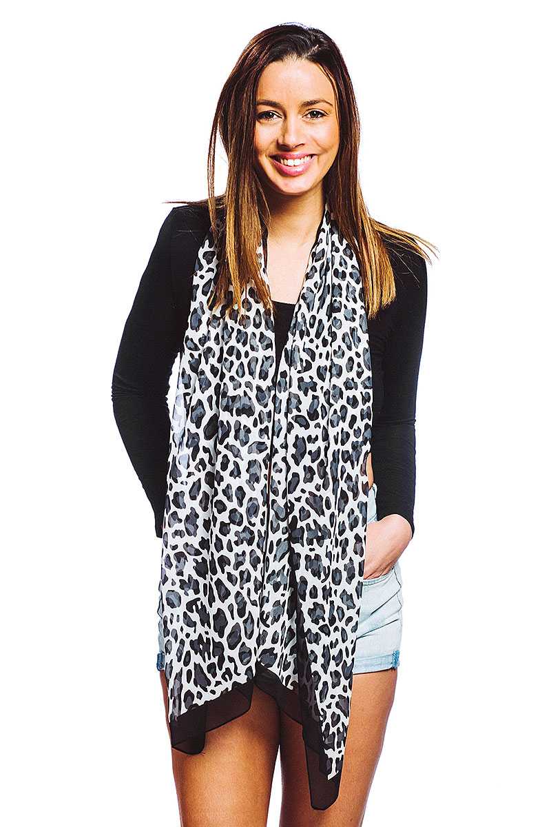 Fashion Silky Leopard Print Oblong Scarf - Absolute Fashion 2020