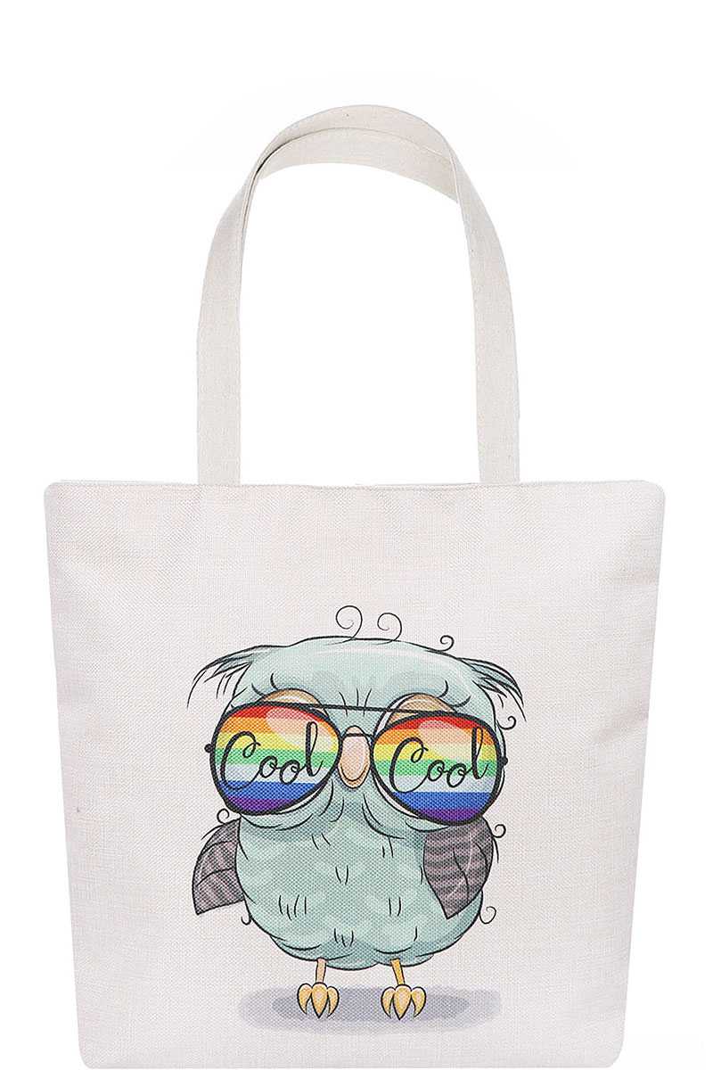 Stylish Cute Sunglasses Owl Print Ecco Tote Bag - Absolute Fashion 2020
