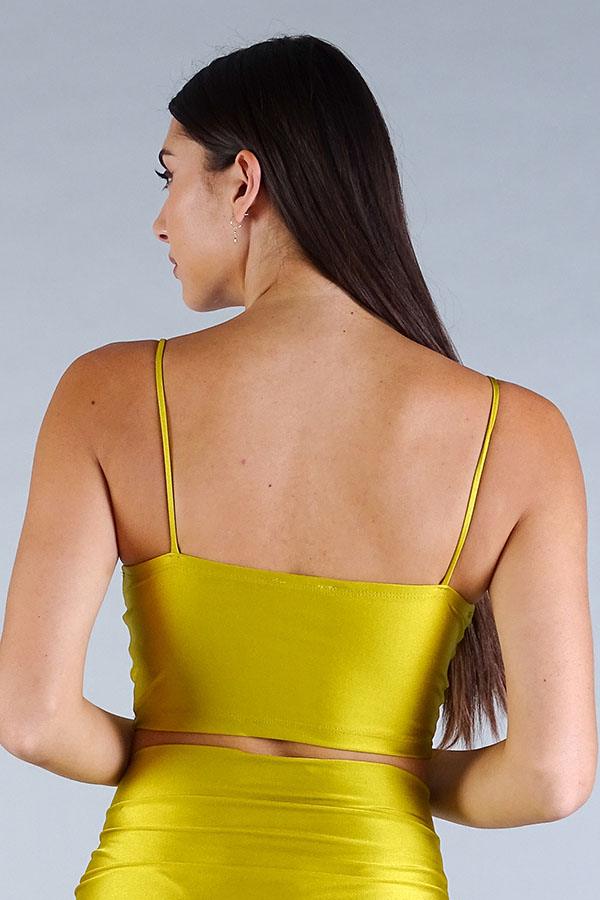 Sexy Spaghetti Strap Darted Under Bust Crop Top - Absolute Fashion 2020