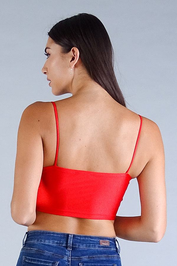 Sexy Spaghetti Strap Darted Under Bust Crop Top - Absolute Fashion 2020