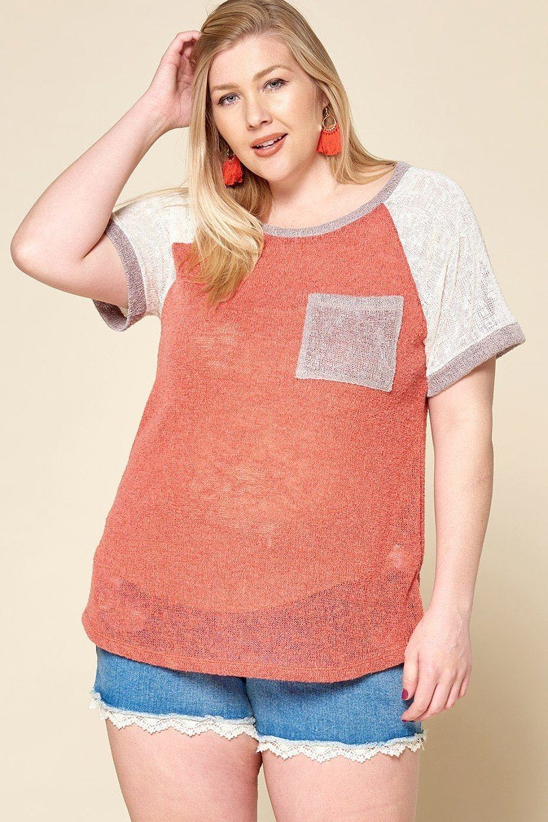 Color-blocked Sweater Knit Top - Absolute Fashion 2020
