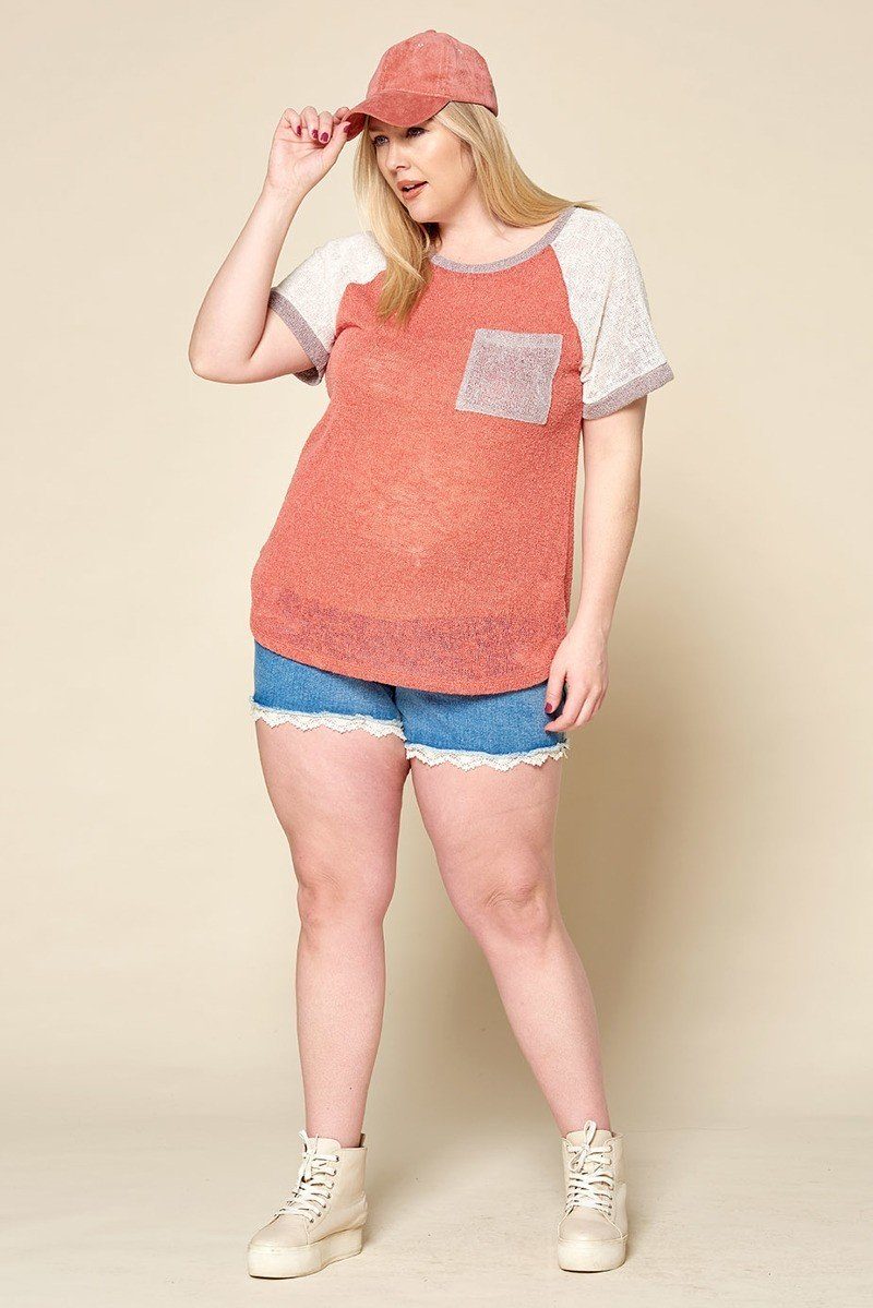 Color-blocked Sweater Knit Top - Absolute Fashion 2020