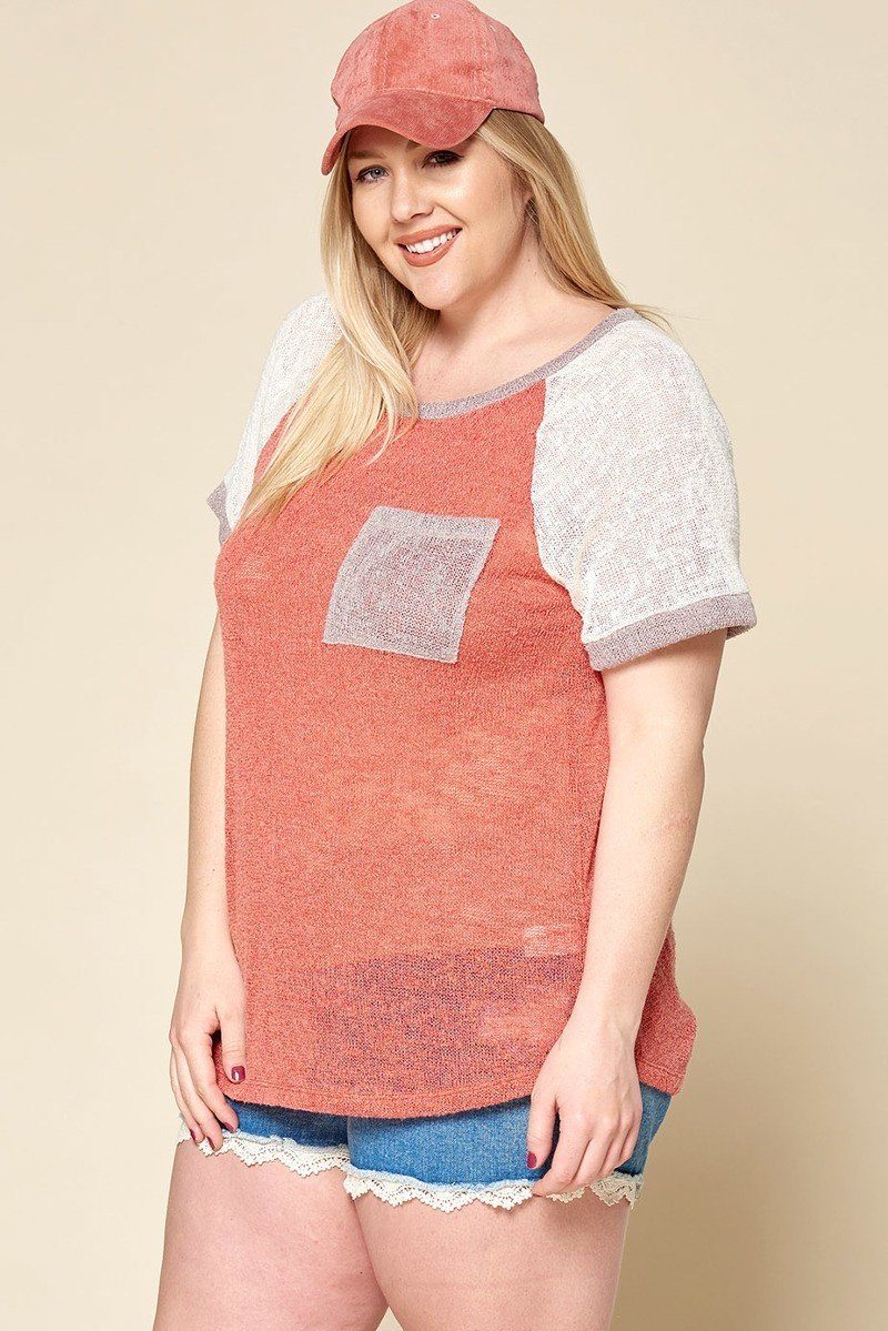 Color-blocked Sweater Knit Top - Absolute Fashion 2020