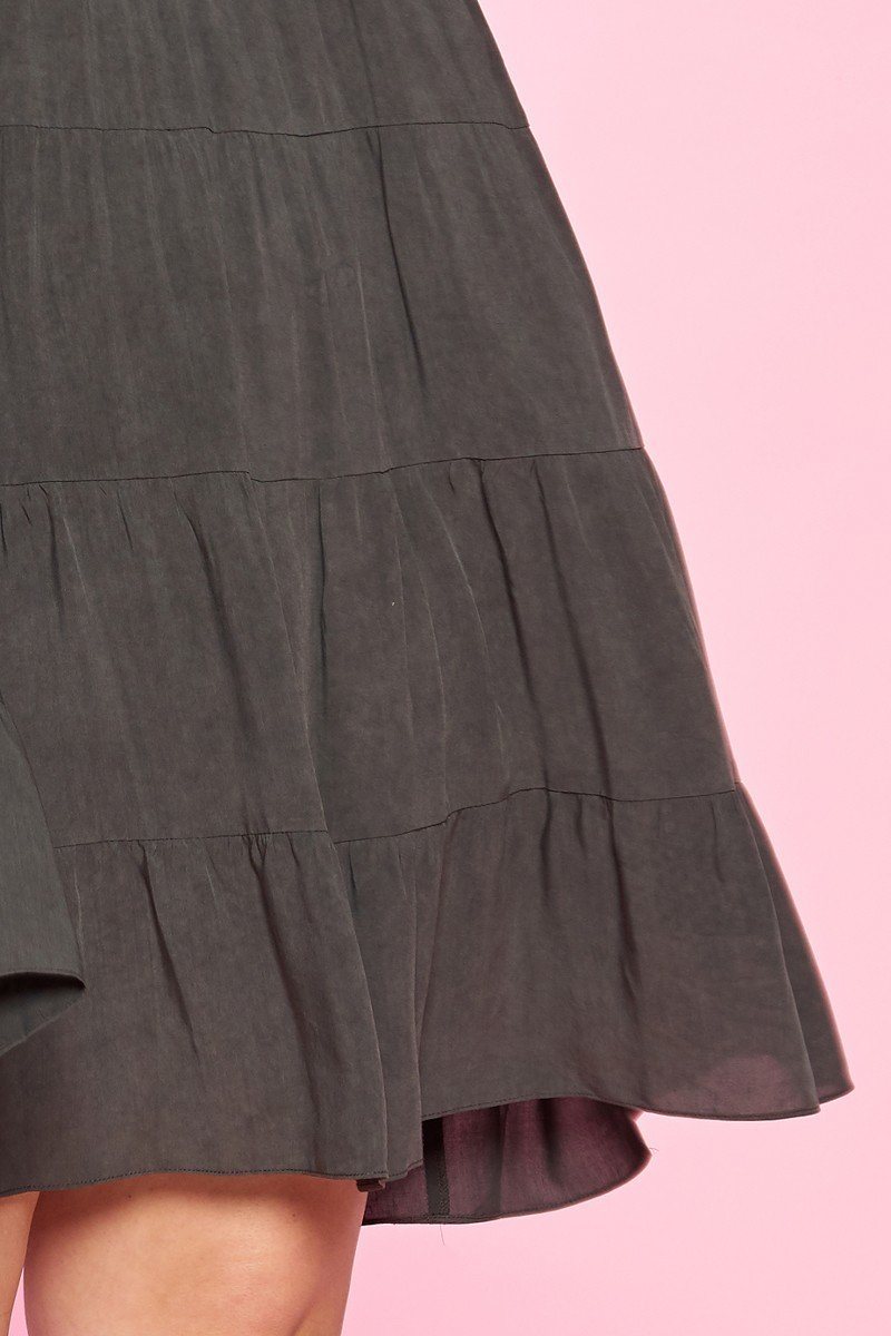 Solid Washed Woven Babydoll Dress - Absolute Fashion 2020