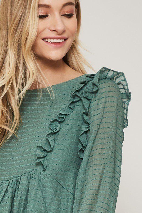 A Semi-sheer Striped Woven Top - Absolute Fashion 2020