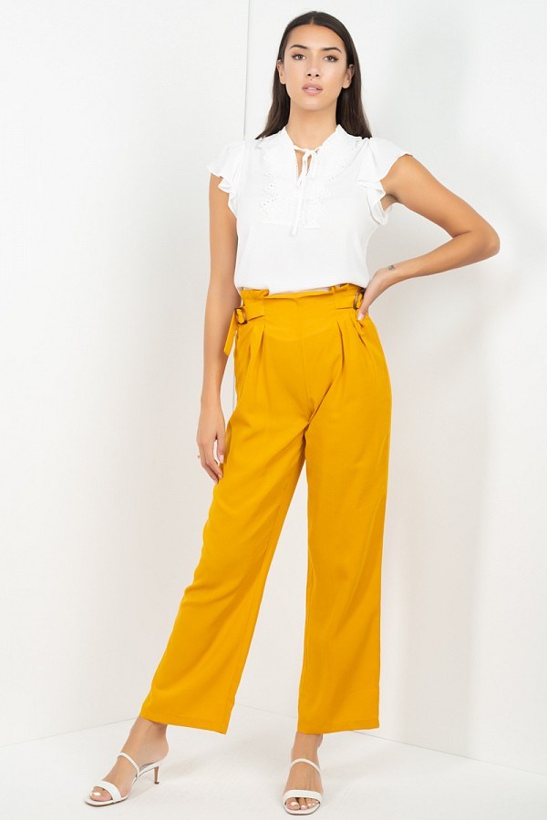 High Waist Paperbag Wide Pants - Absolute Fashion 2020