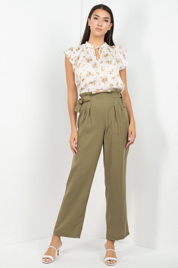 High Waist Paperbag Wide Pants - Absolute Fashion 2020