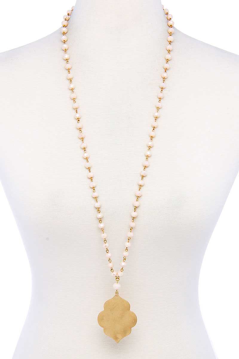Designer Multi Bead Pendant Necklace - Absolute Fashion 2020