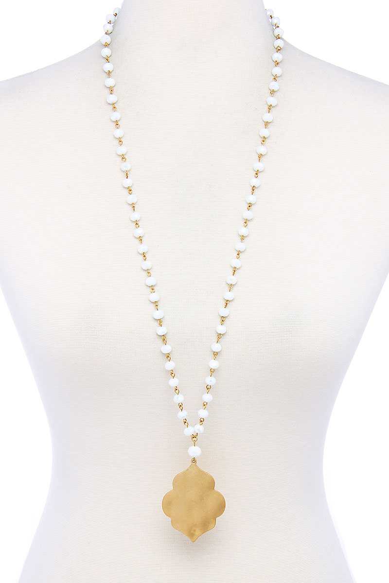 Designer Multi Bead Pendant Necklace - Absolute Fashion 2020